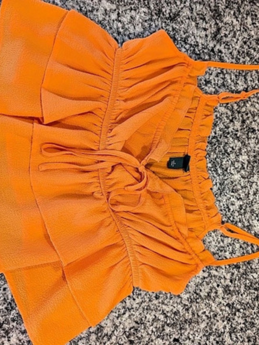 Wild Fable Orange Ruffle Crop Top Like New